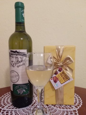 Ryzlink rýnský 2018, Pozdní sběr, bílé víno, polosuché, 0,75 l
